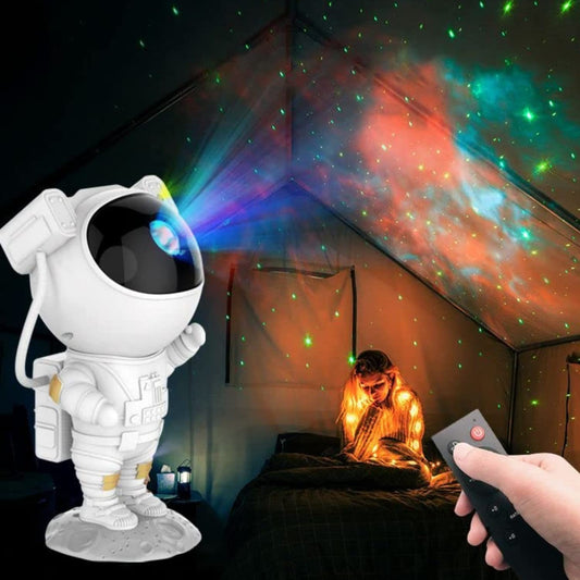 Priiba Astronaut Projector Light Night lamp, Night Light for Bedroom, Night Lamp for Kids, Birthday Gift for Kids, Rechargeable Light & Charging Plug, Diwali Gifts for Family & Friends, (White)